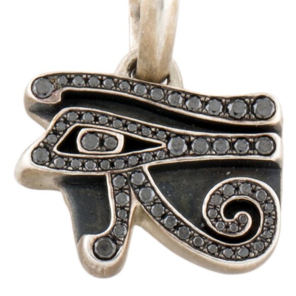 DAVID YURMAN DIAMOND STERLING SILVER 925 CAIRO EYE OF HORUS AMULET PENDANT - Picture 2 of 7